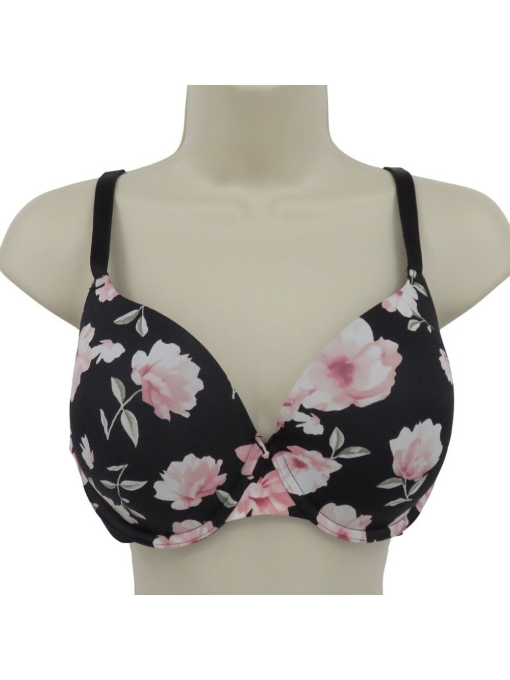 PINK Victorias Secret 36D Wear Everywhere T Shirt Lightly Lined Bra Rose Flower